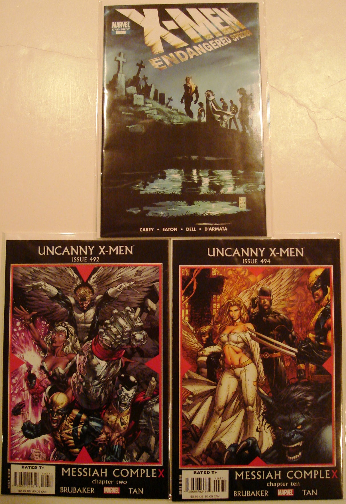 Uncanny X-Men 487, 488, 489, 492, 494, Endangered Species Brubaker --1
