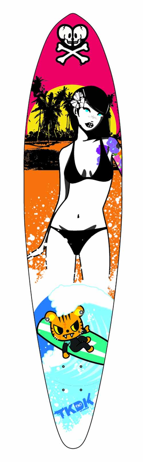 Tokidoki Endless Summer Longboard Deck --0