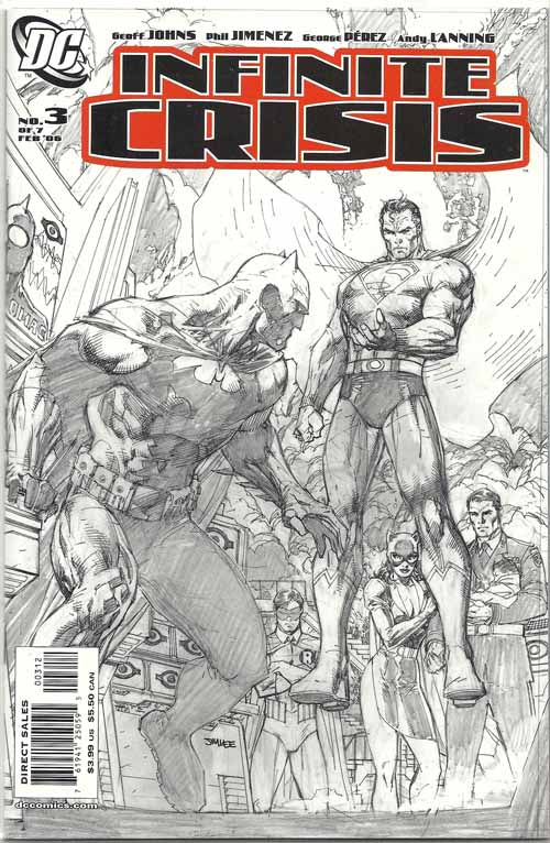 Infinite Crisis 3 Jim Lee Sketch cover 2nd printing -- Johns Jimenez --0