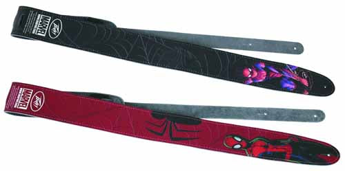Spider-Man Black Leather Guitar Strap --0