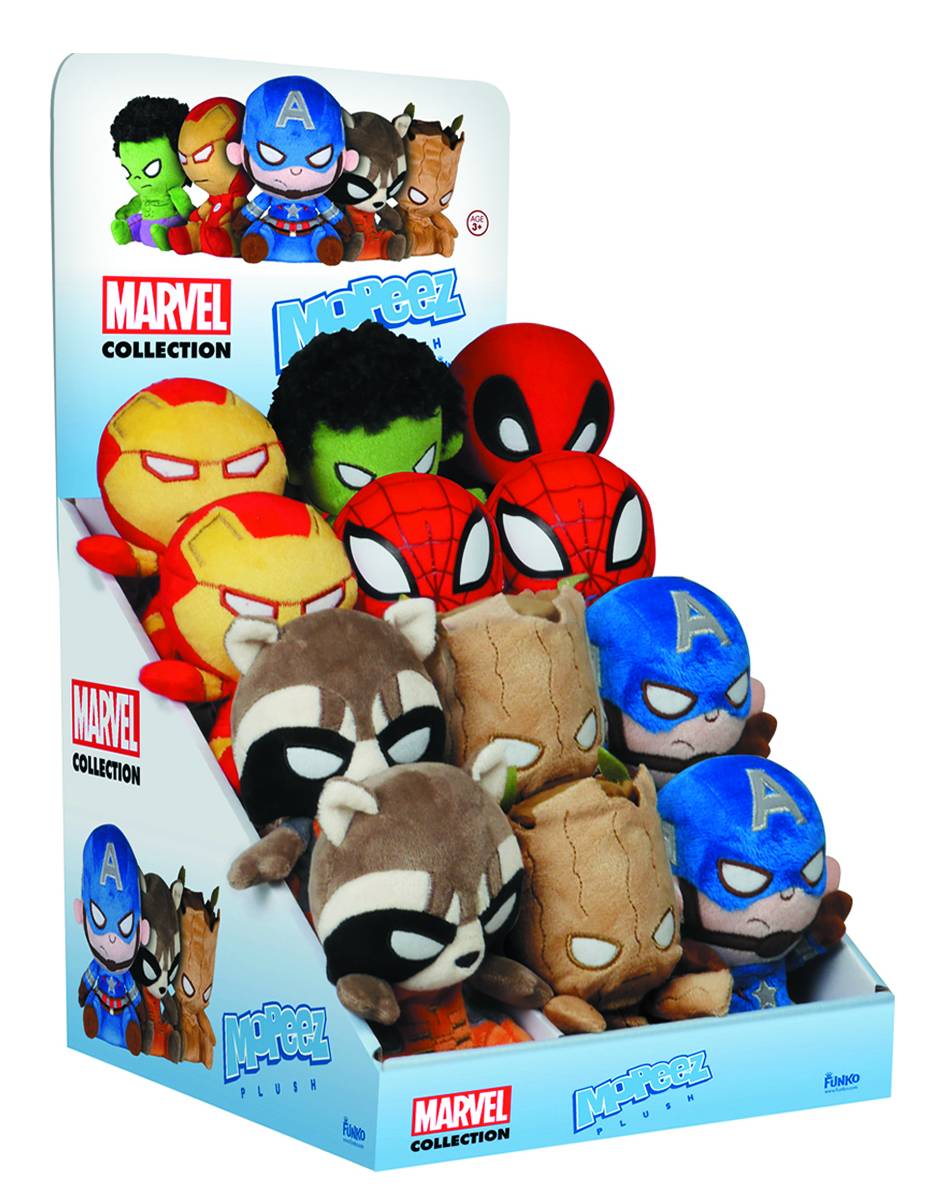 Mopeez Marvel Comics 12pc Plush Figure Display --0