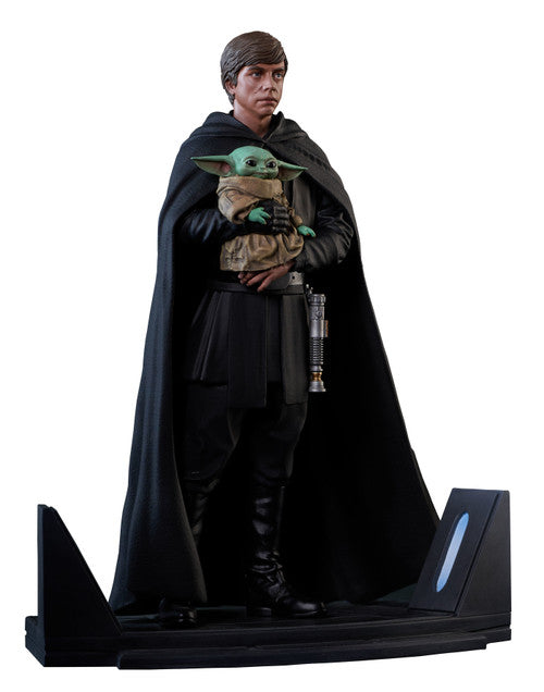 Star Wars Premier Collection Mandalorian Luke Skywalker & Grogu Statue --2