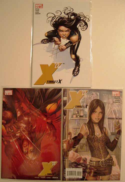 X-23 Target X 1, 2, 3 Set Lot Choi Yost Wolverine X-Men --0