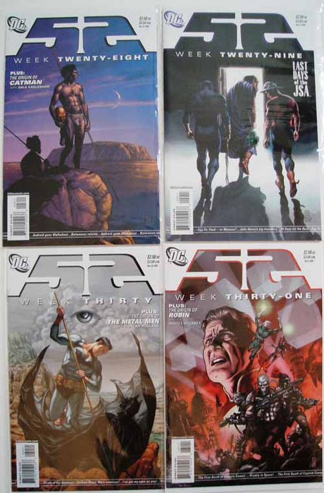 52 Week 28, 29, 30, 31 Batman Superman Wonder Woman Johns Morrison --0