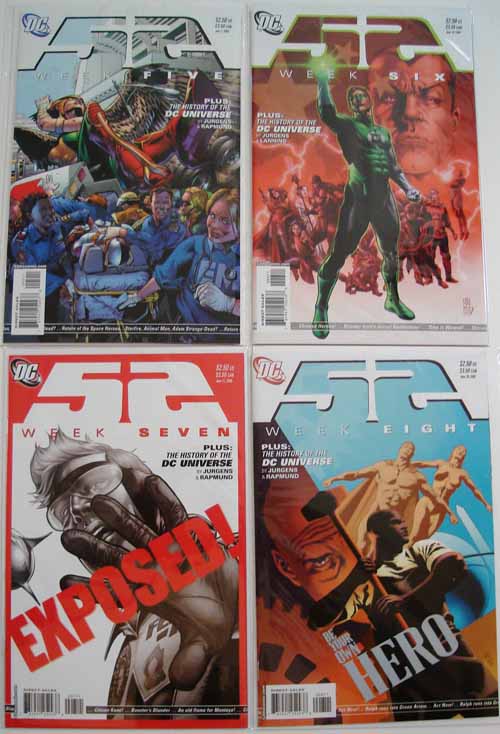 52 Week 5, 6, 7, 8 Batman Superman Wonder Woman Johns Morrison Waid --0