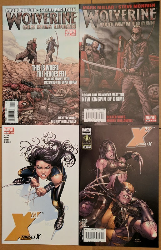 Wolverine Old Man Logan 67 68 X-23 Target X 1 6 Millar MicNiven X-Men --0