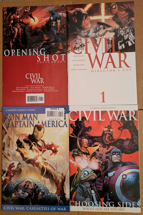 Civil War Opening Shot Director's Cut Casualties Choosing Sides Marvel --0