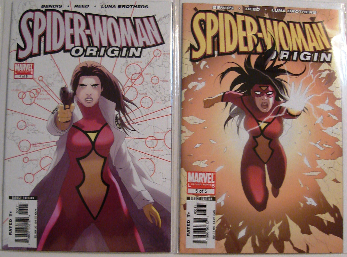 Spider-Woman Origin 1, 2, 3, 4, 5 Avengers Spider-Man Bendis Reed Luna --1