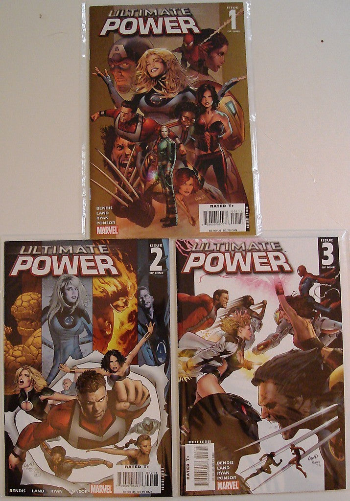 Ultimate Power 1, 2, 3, 4, 5, 6, 7, 8, 9 Avengers X-Men Bendis Land --0