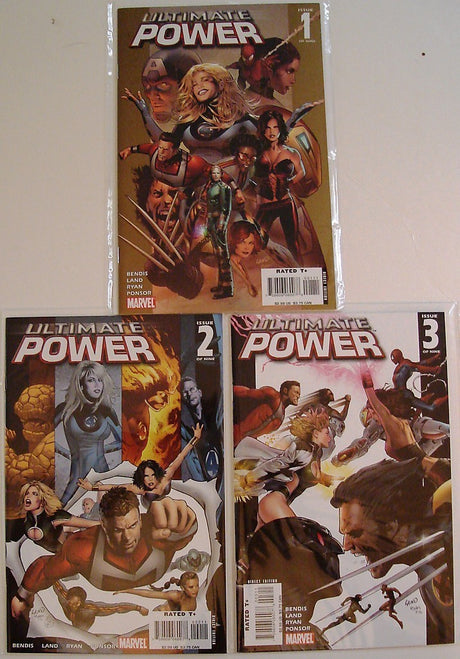 Ultimate Power 1, 2, 3, 4, 5, 6, 7, 8, 9 Avengers X-Men Bendis Land --0