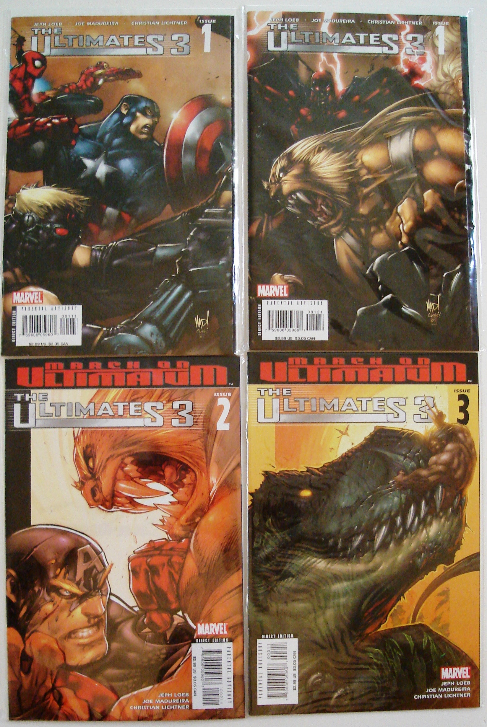 Ultimates 3 1 Gatefold Heroes 1 Villains 2, 3, 4, 5 Avengers Madureira --0