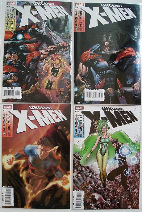 Uncanny X-Men 475, 476, 477, 478, 479, 480 Shi'Ar Empire Brubaker Tan --0