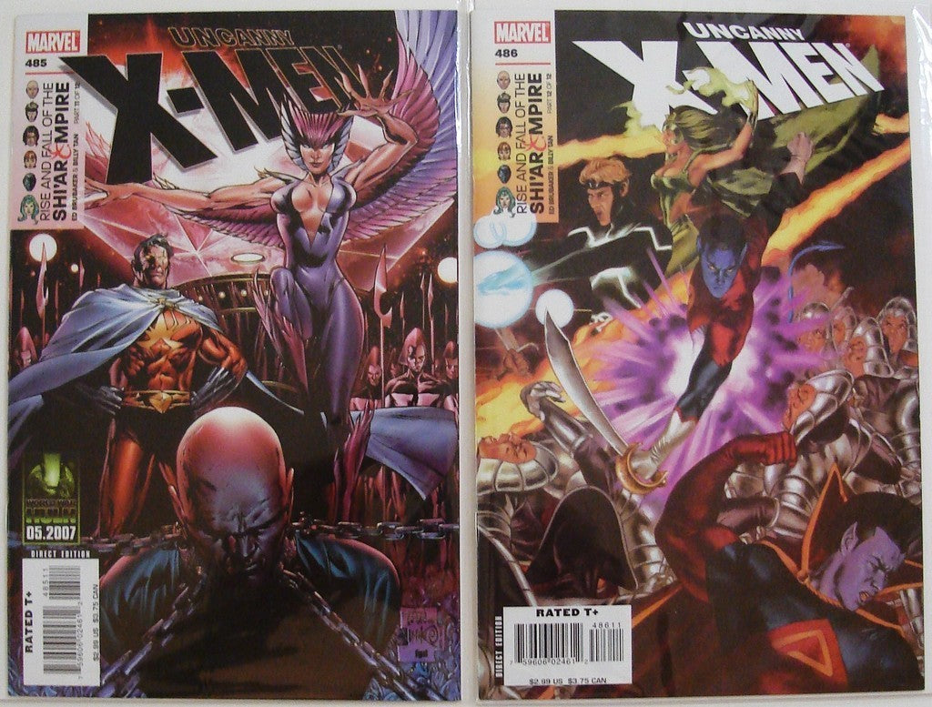 Uncanny X-Men 481, 482, 483, 484, 485, 486 Shi'Ar Empire Brubaker Tan --3