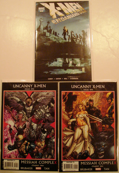 Uncanny X-Men 487, 488, 489, 492, 494, Endangered Species Brubaker --1