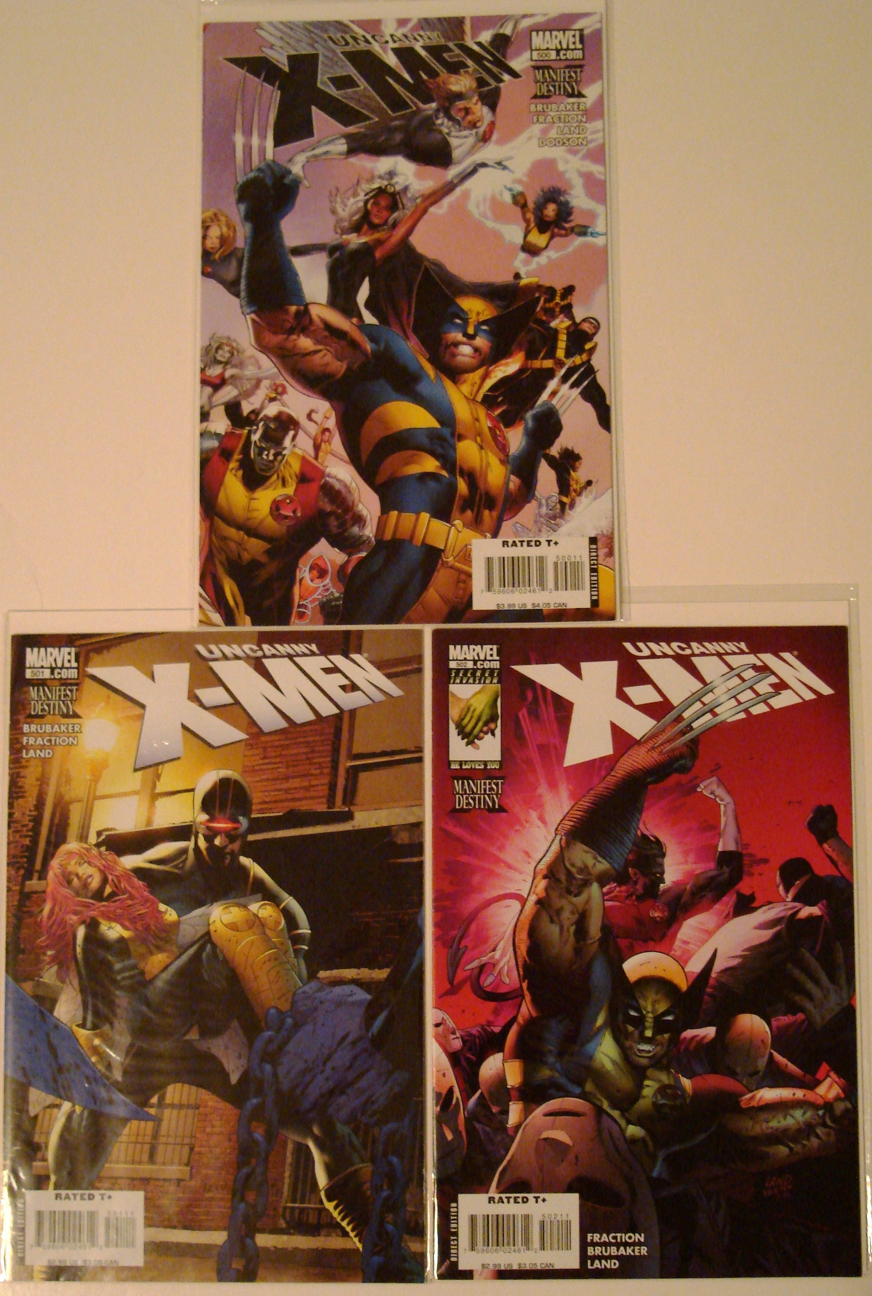 Uncanny X-Men 495, 496, 497, 500, 501, 502 Wolverine --1