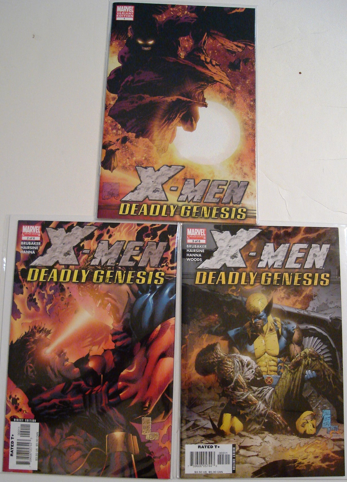 X-Men Deadly Genesis 1, 2, 3, 4, 5, 6 Brubaker Silvestri Quesada --0