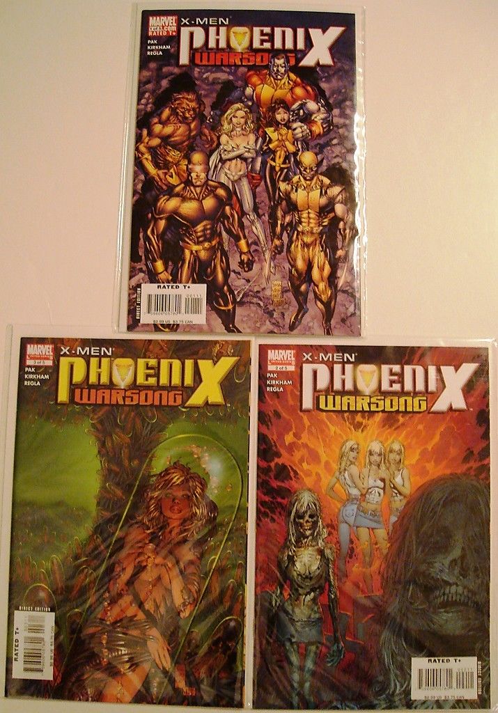 X-Men Phoenix Warsong 1, 2, 3, 4, 5 Full Set Lot Wolverine Silvestri --0