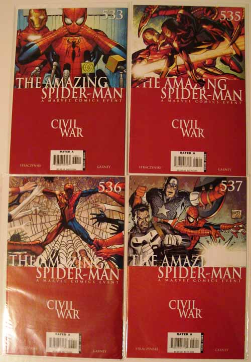 Amazing Spider-Man 533 535 536 537 538 Captain America Civil War Movie --0