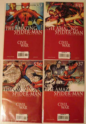 Amazing Spider-Man 533 535 536 537 538 Civil War Captain America --0