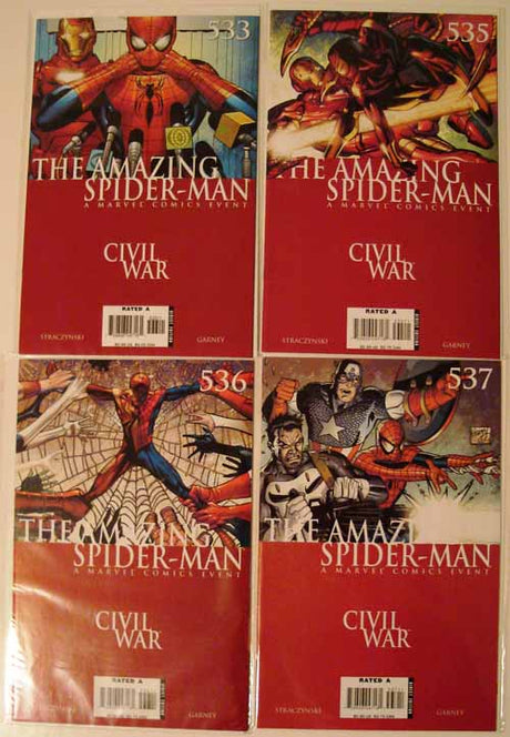 Amazing Spider-Man 533 535 536 537 538 Civil War Captain America --0