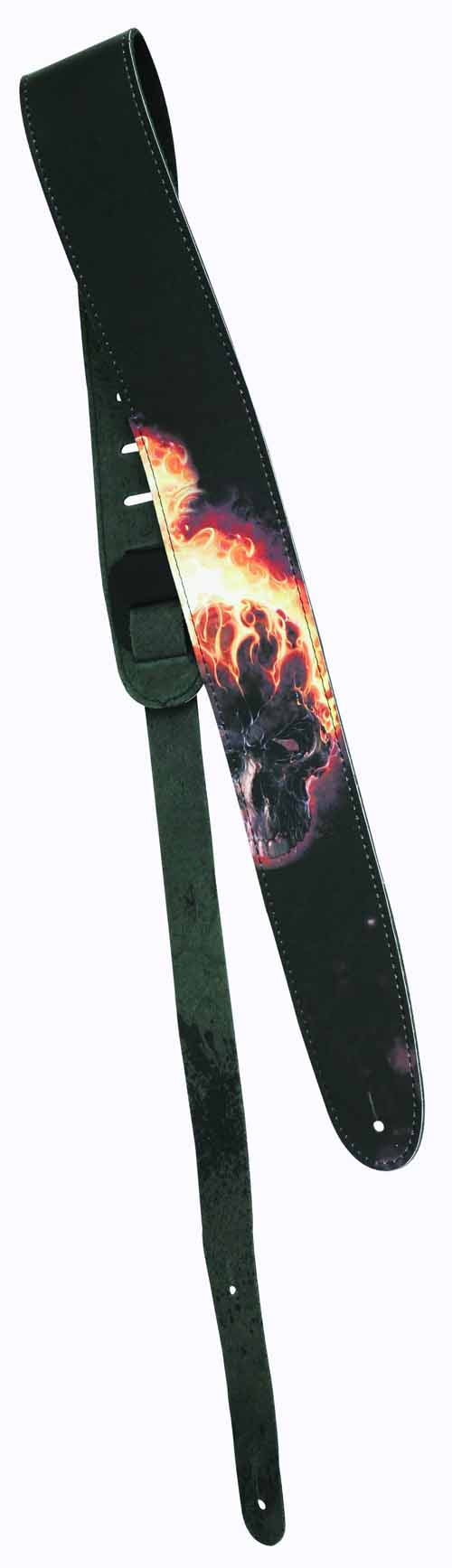 Ghost Rider Leather Guitar Strap --0