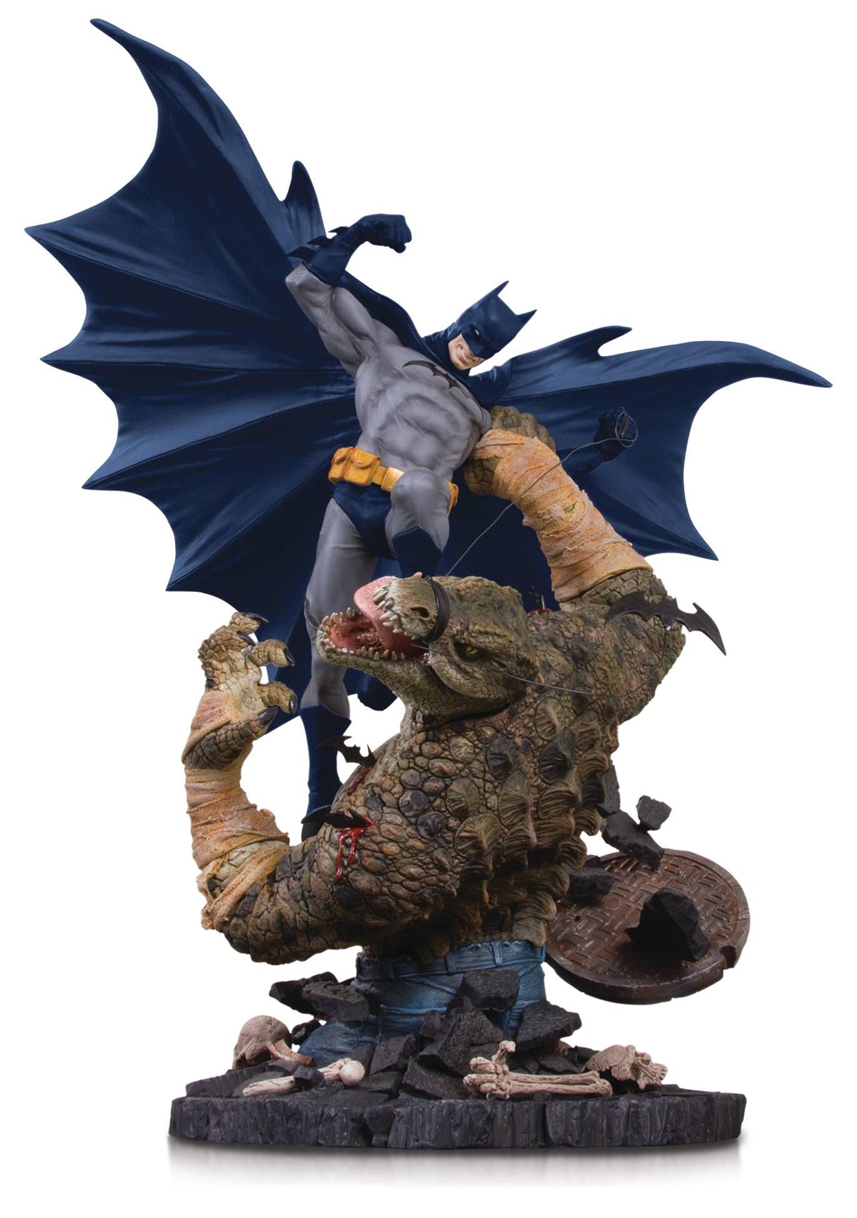 Batman vs Killer Croc Mini Battle Statue | Dark Knight DC Comics --0