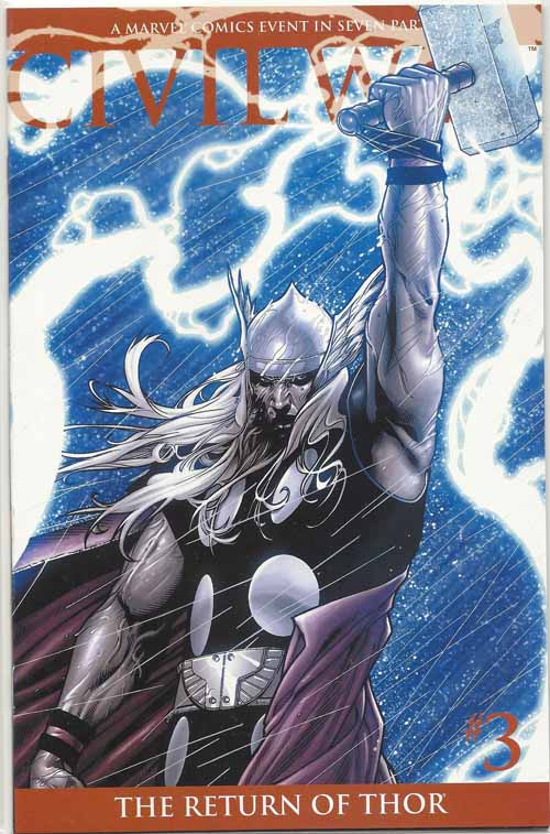 Civil War 3 Thor Returns Variant 2nd pr Millar Captain America Movie --0