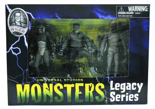Universal Monsters Series 1 Black & White Figure Set --0