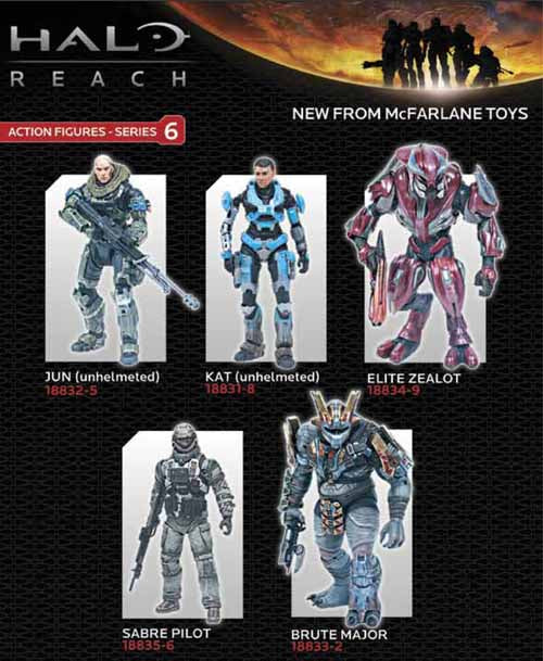 Halo Reach Series 6 Jun Unhelmeted Action Figure Case --0