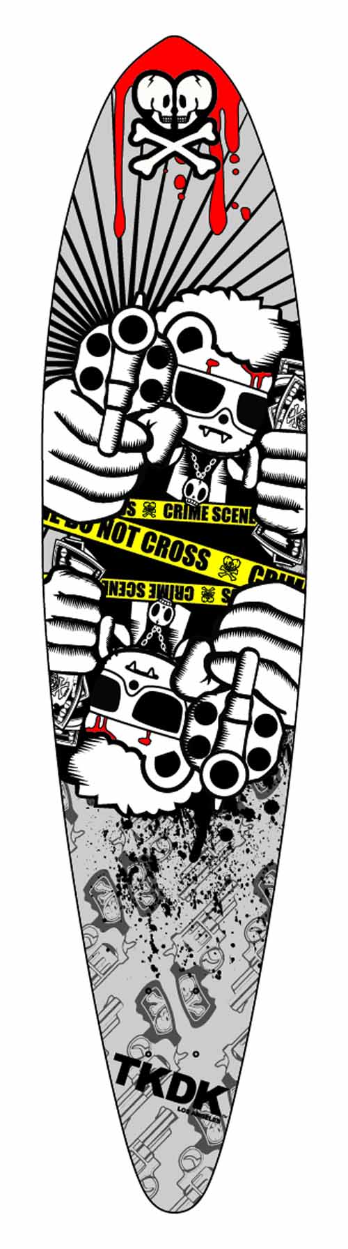Tokidoki Crime Scene Longboard Deck --0