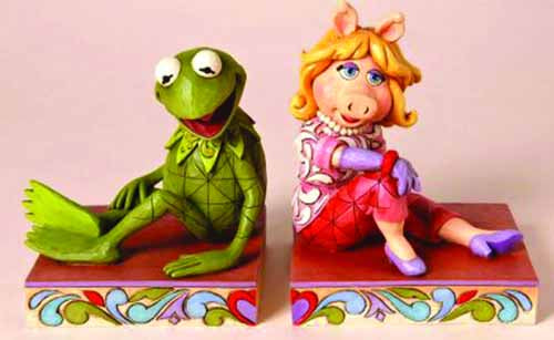 Disney Traditions Kermit/Miss Piggy Bookends --0
