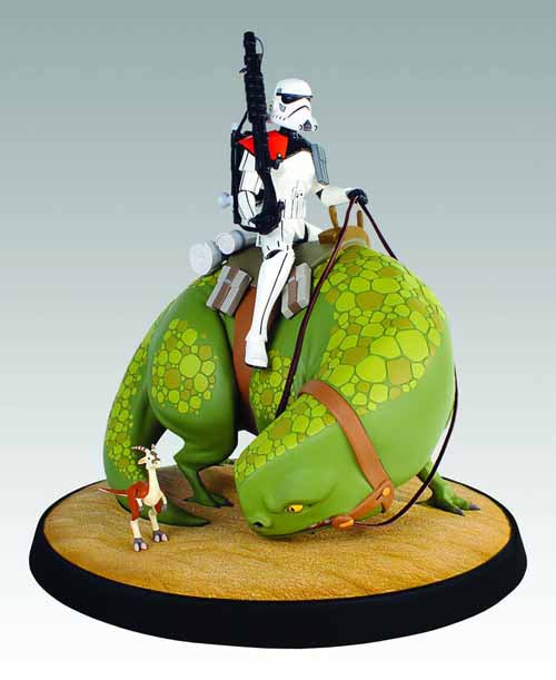 Star Wars Sandtrooper On Dewback Maquette -- Gentle Giant --0