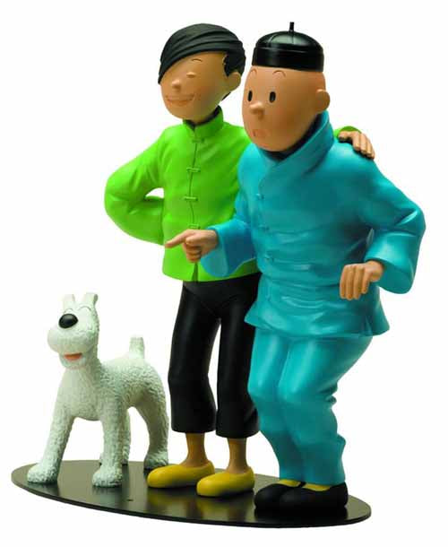 Tintin Meetings-Tintin & Tchang Resin Statue --0