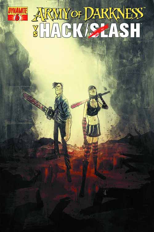 Army Of Darkness Vs Hack Slash #6 (of 6) Templesmith Cover --0
