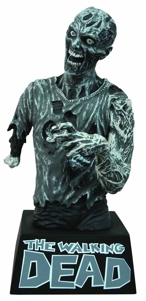 Walking Dead Bust Bank Zombie Black & White B&W -- Kirkman --0