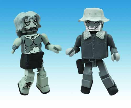 Walking Dead Minimates Halloween 2012 B&W 2-pack -- Kirkman --0