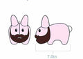 Bearded Labbit 7in Plush Pink Version --0