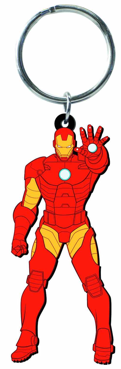 Iron Man Character Soft Touch PVC Keyring --Avengers Marvel --0