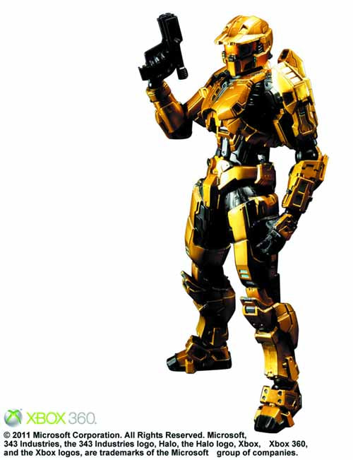 Halo Play Arts Kai PX Gold Spartan Action Figure --0