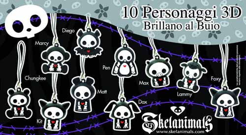 Skeleanimals 3D Phone Strap 100 Piece Assortment --0