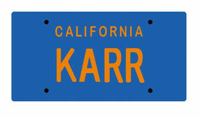 Knight Rider Karr License Plate Replica -- Diamond Select --0