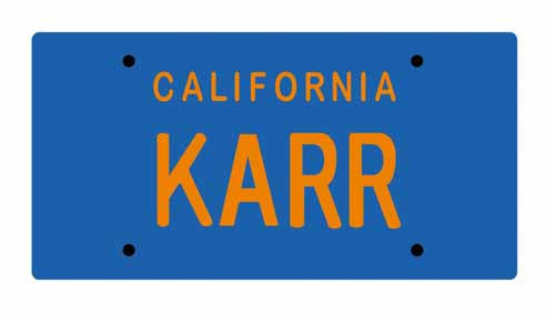 Knight Rider Karr License Plate Replica -- Diamond Select --0