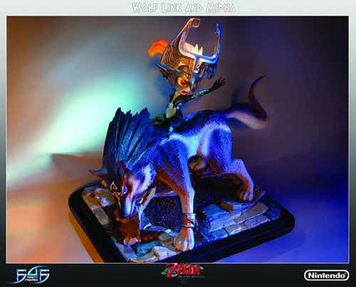 LOZ Twilight Princess Wolf Link & Midna Statue -- Zelda --0