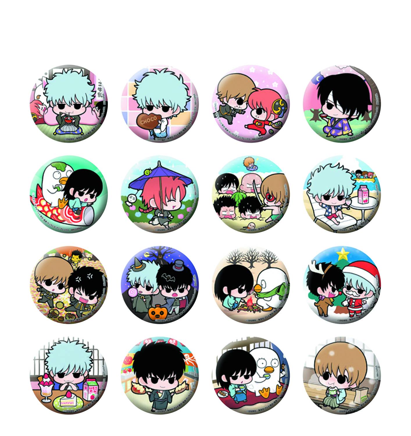 Gintama Yorozuya Fortune Badge Calendar 16pc Ds --0