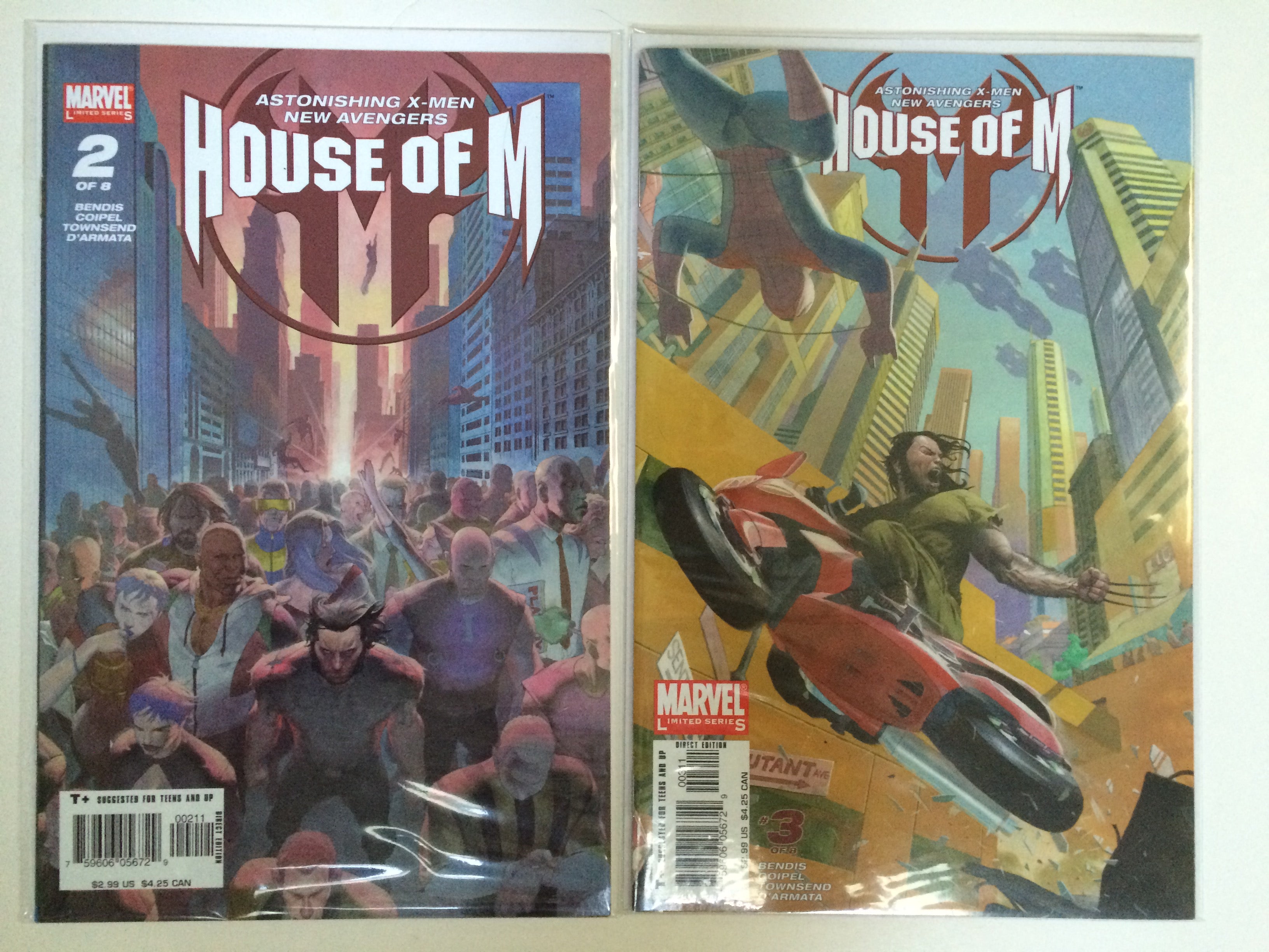 House Of M 1, 2, 3, 4, 5, 6, 7, 8 Decimation X-Men Avengers Bendis --1