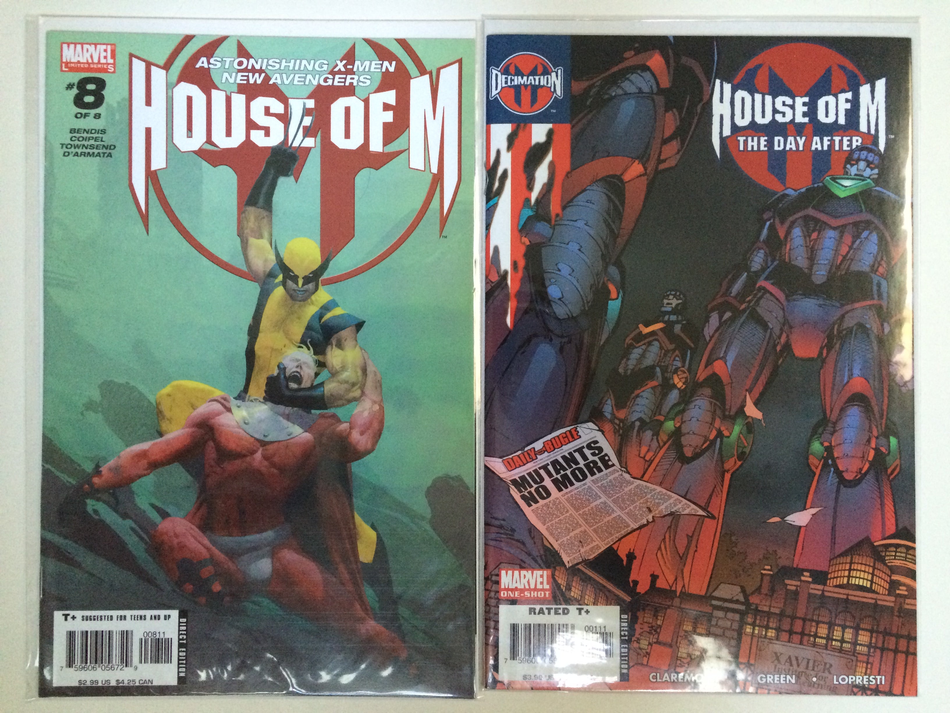 House Of M 1, 2, 3, 4, 5, 6, 7, 8 Decimation X-Men Avengers Bendis --4