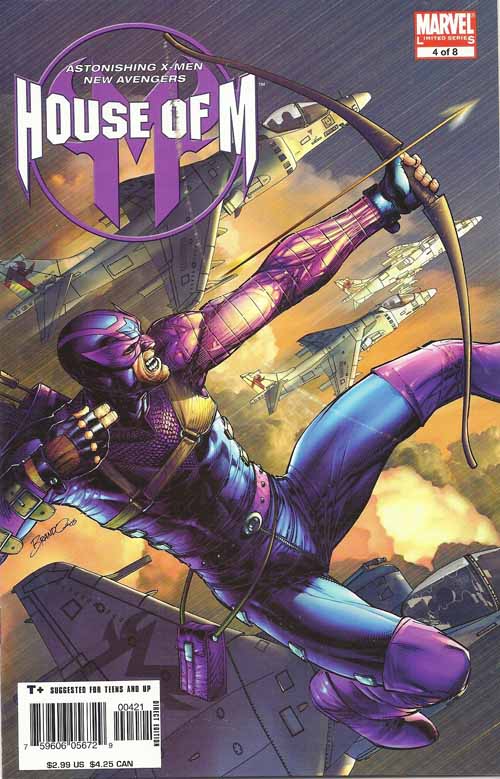 House Of M 4 -- Peterson Hawkeye Variant -- Avengers Bendis Coipel --0