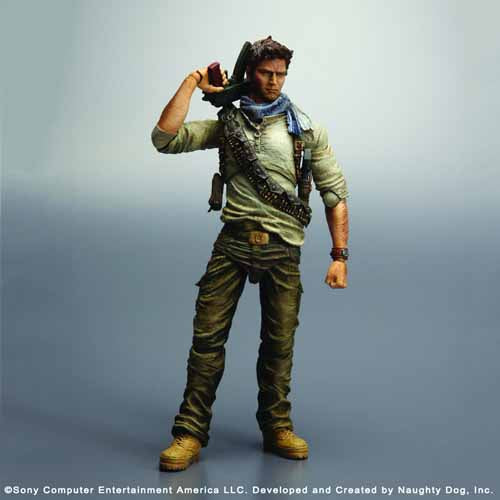 Uncharted 3 Play Arts Kai Nathan Drake Action Figure --0