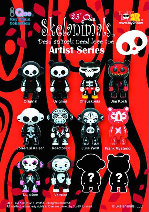 Skelanimals Artist Series 2.5In Qee 25 Piece BMB Ds --0