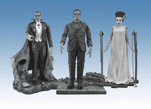 Universal Monsters Black & White Figure Set #2 --0